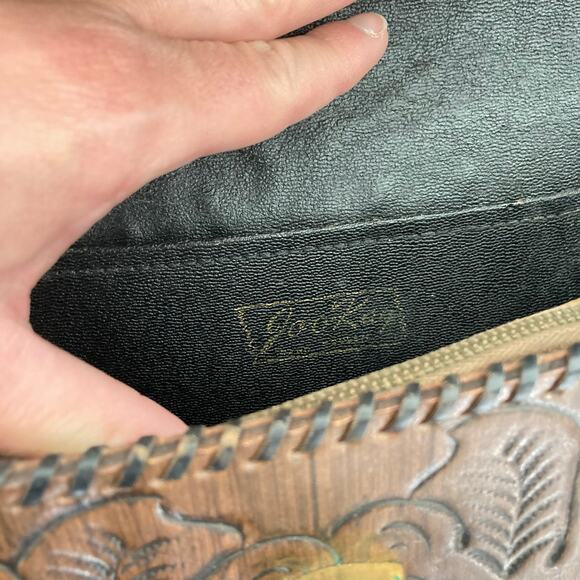 Vintage Joo Kay Tooled Leather Shoulder Bag - Picture 10 of 12